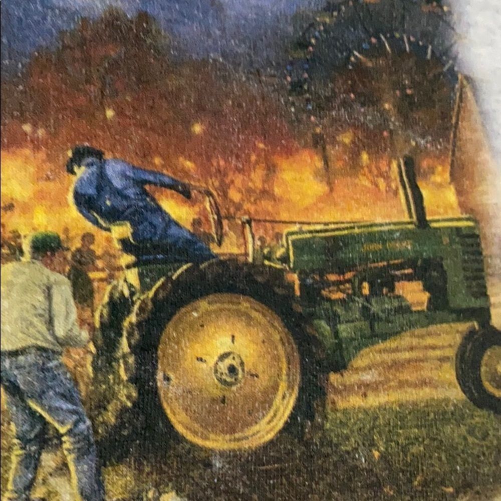 VTG Fruit of the loom sweatshirt size Lg John Deere Farmall graphic on chest - Picture 8 of 13